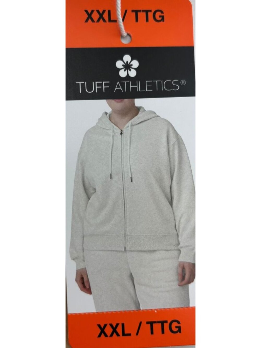 Tuff Athletics Women's Full Zip Hoodie | Grey | Size Extra Extra Large **NEW - Picture 2 of 5
